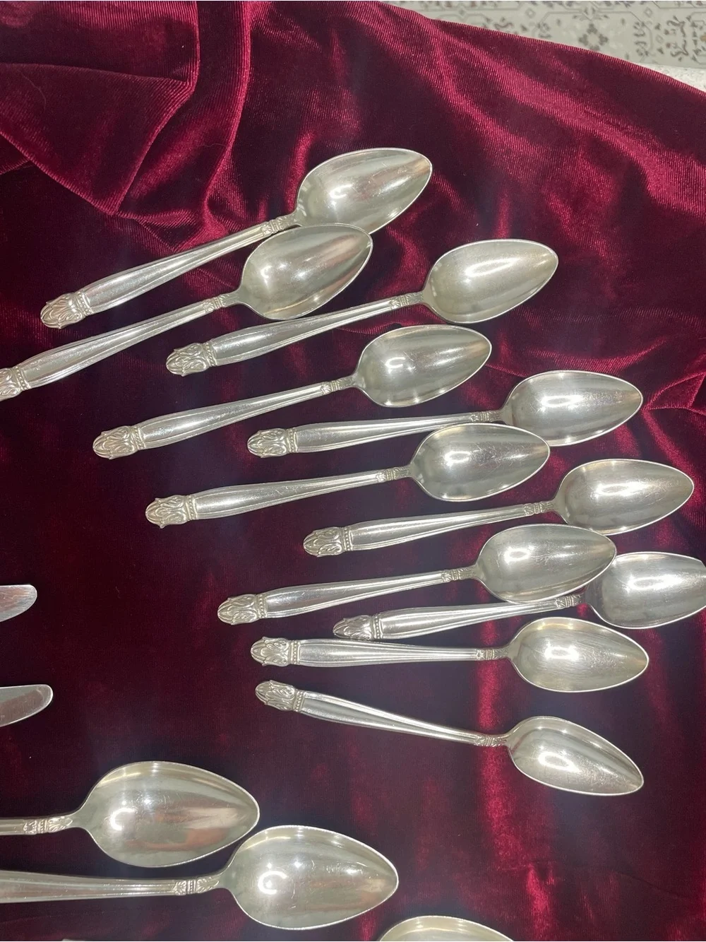Holmes&Edward Inlaid IS 1938 silverwear Danish Princess Pattern 41pcs Art Deco